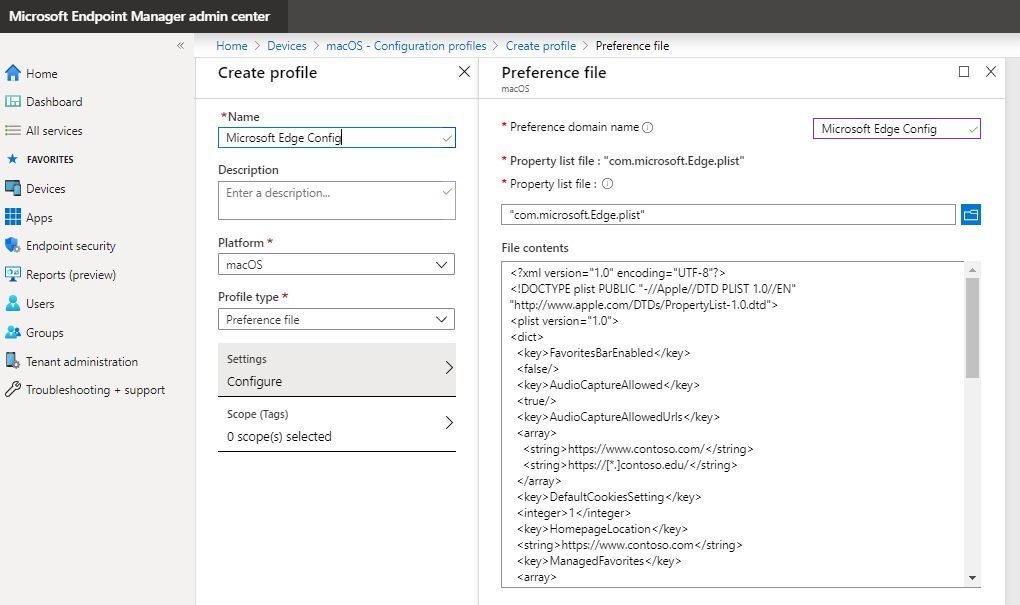 Assigning Edge security baseline